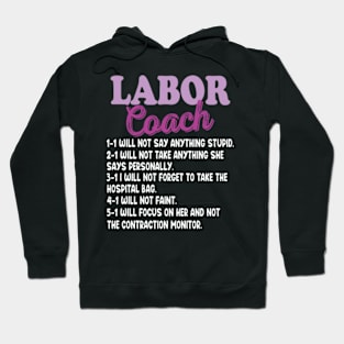 Labor Coach Expecting Dad Rules Papa Funny Baby Hoodie